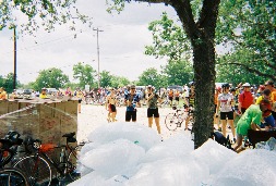 The last rest stop, bags of ice